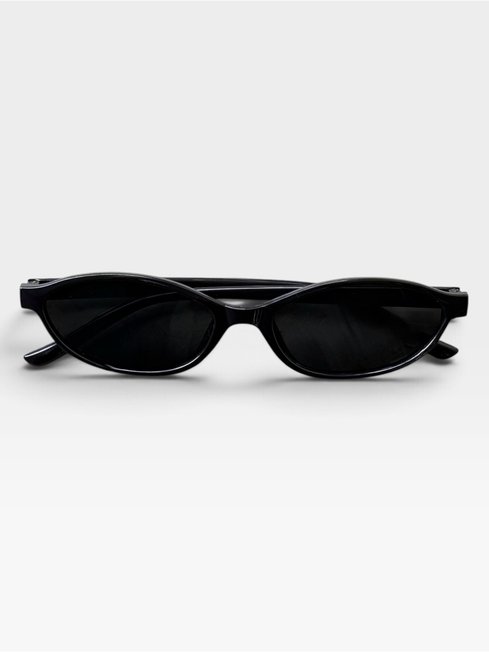 Women's Slim Cat-Eye Sunglasses - Black